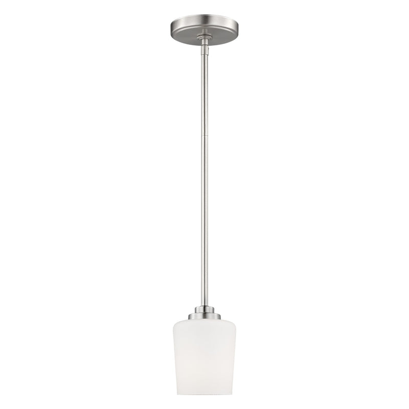 Generation Lighting 6102801EN3-962 Windom One Light Mini-Pendant, Brushed Nickel Main Image.jpg
