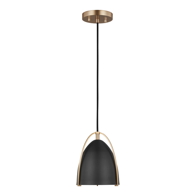 Visual Comfort Studio 6151701EN3-848 Norman One Light Mini-Pendant, Satin Brass Main Image.jpg