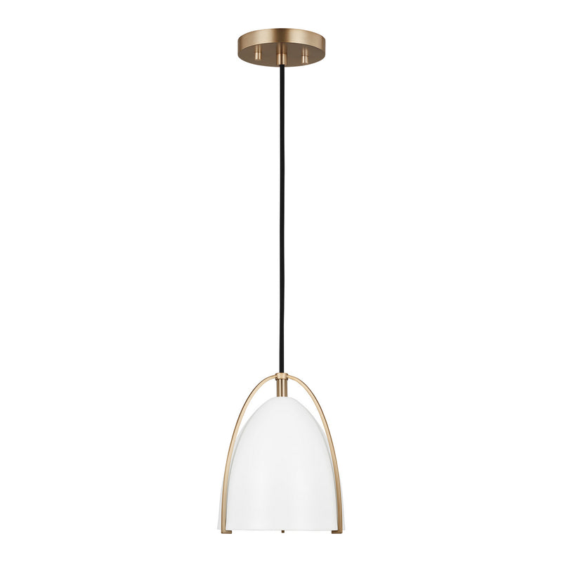 Visual Comfort Studio 6151801-848 Norman One Light Mini-Pendant, Satin Brass Main Image.jpg