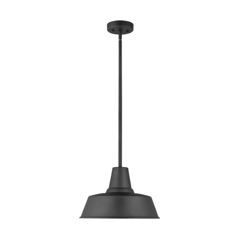 Visual Comfort Studio 6237401EN3-12 Barn Light One Light Outdoor Pendant, Black Main Image.jpg