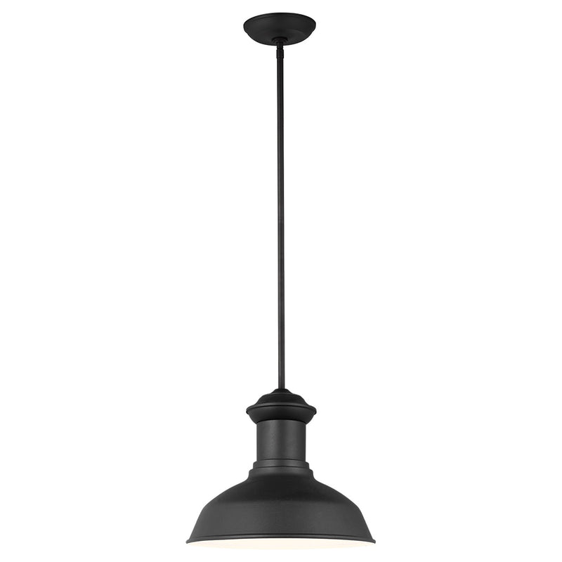 Generation Lighting 6247701-12 Fredricksburg One Light Outdoor Pendant, Black Main Image.jpg