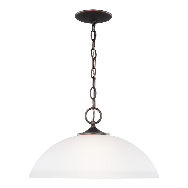 Generation Lighting 6516501-710 Geary One Light Pendant, Bronze Main Image.jpg