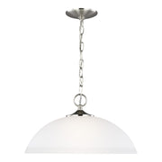 Generation Lighting 6516501-962 Geary One Light Pendant, Brushed Nickel Main Image.jpg
