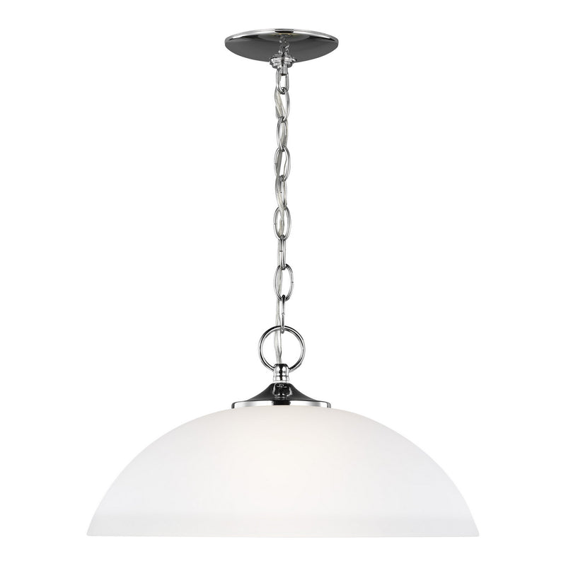 Generation Lighting 6516501EN3-05 Geary One Light Pendant, Chrome Main Image.jpg