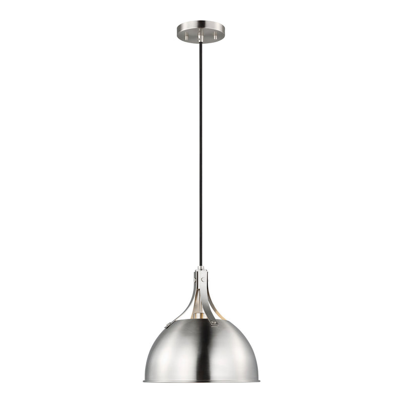 Visual Comfort Studio 6524201-962 Rockland One Light Pendant, Brushed Nickel Main Image.jpg