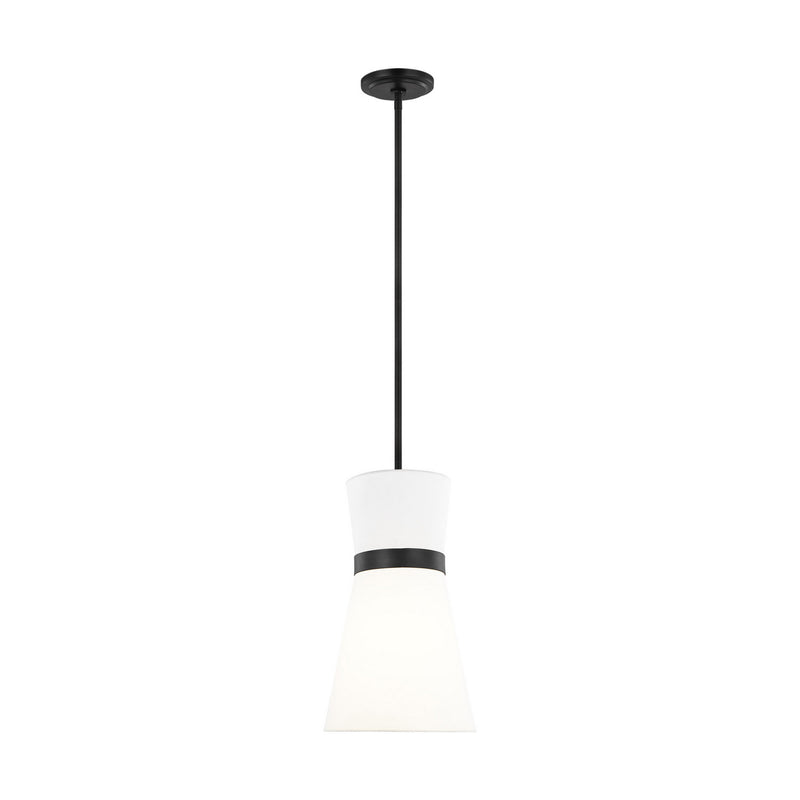 Visual Comfort Studio 6590501-112 Clark One Light Pendant, Midnight Black Main Image.jpg