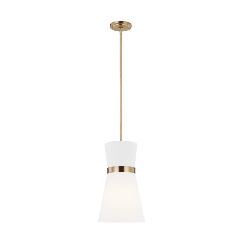 Visual Comfort Studio 6590501-848 Clark One Light Pendant, Satin Brass Main Image.jpg