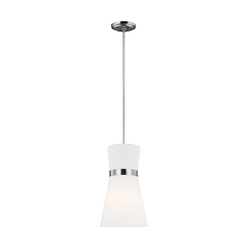 Visual Comfort Studio 6590501EN3-962 Clark One Light Pendant, Brushed Nickel Main Image.jpg