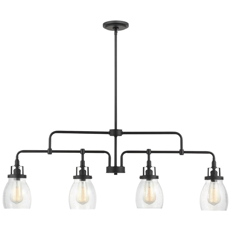 Generation Lighting 6614504-112 Belton Four Light Island Pendant, Midnight Black Main Image.jpg