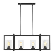 Generation Lighting 6641504-112 Mitte Four Light Island Pendant, Midnight Black Main Image.jpg