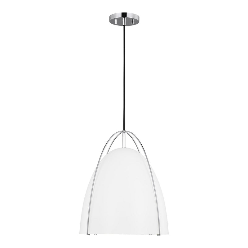 Visual Comfort Studio 6651801EN3-05 Norman One Light Pendant, Chrome Main Image.jpg