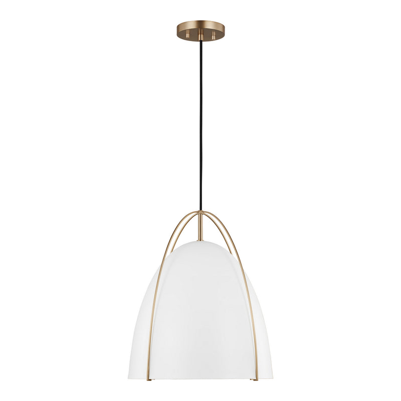 Visual Comfort Studio 6651801EN3-848 Norman One Light Pendant, Satin Brass Main Image.jpg