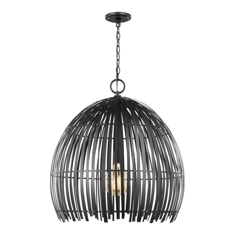 Visual Comfort Studio 6722701-112 Hanalei One Light Pendant, Midnight Black Main Image.jpg