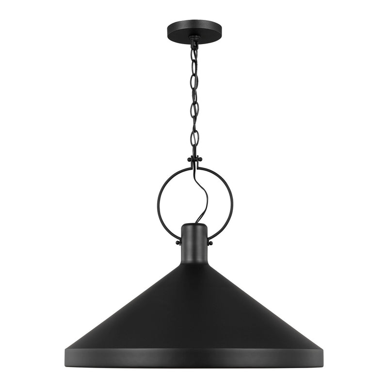 Visual Comfort Studio 6884901EN3-112 Lyon One Light Pendant, Midnight Black Main Image.jpg