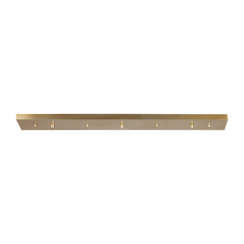 Generation Lighting 7449603-848 Multi-Port Canopy Three Light Linear Canopy, Satin Brass Main Image.jpg