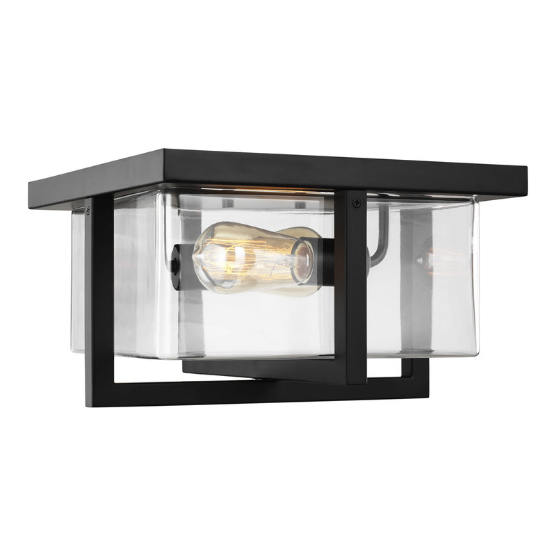 Generation Lighting 7541502-112 Mitte Two Light Flush Mount, Midnight Black Main Image.jpg