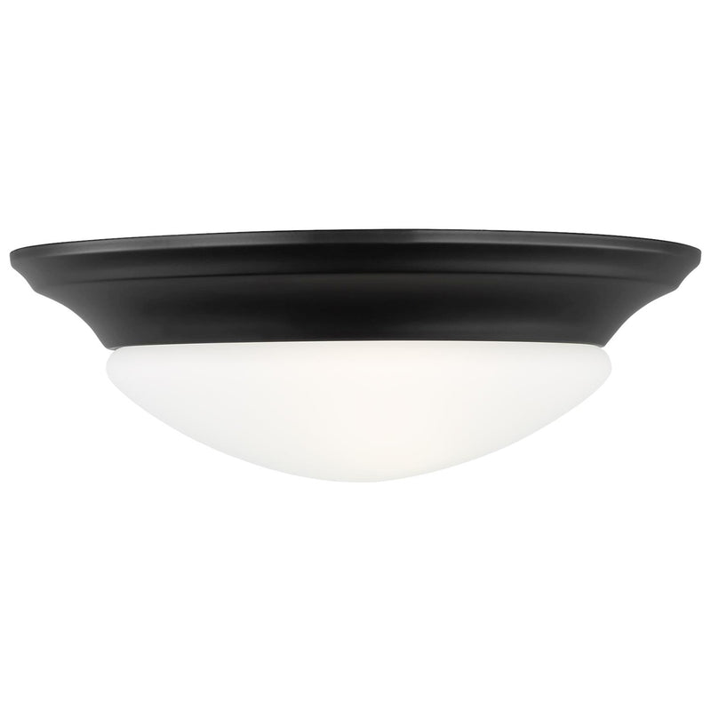 Generation Lighting 75434EN3-112 Nash One Light Flush Mount, Midnight Black Main Image.jpg