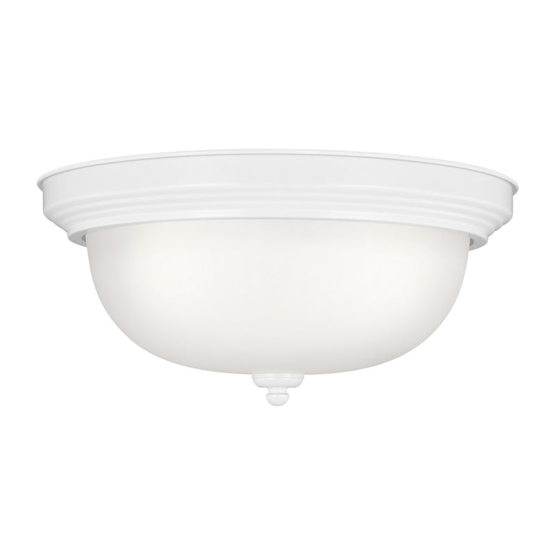 Generation Lighting 77065EN3-15 Geary Three Light Flush Mount, White Main Image.jpg