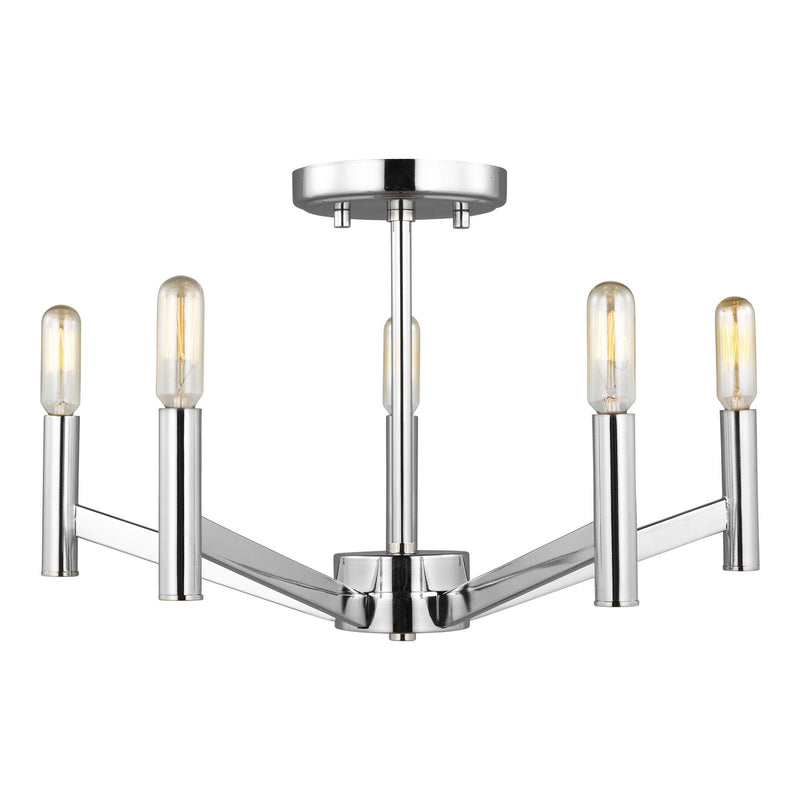 Visual Comfort Studio 7724305EN-05 Vector Five Light Semi-Flush Mount, Chrome Main Image.jpg
