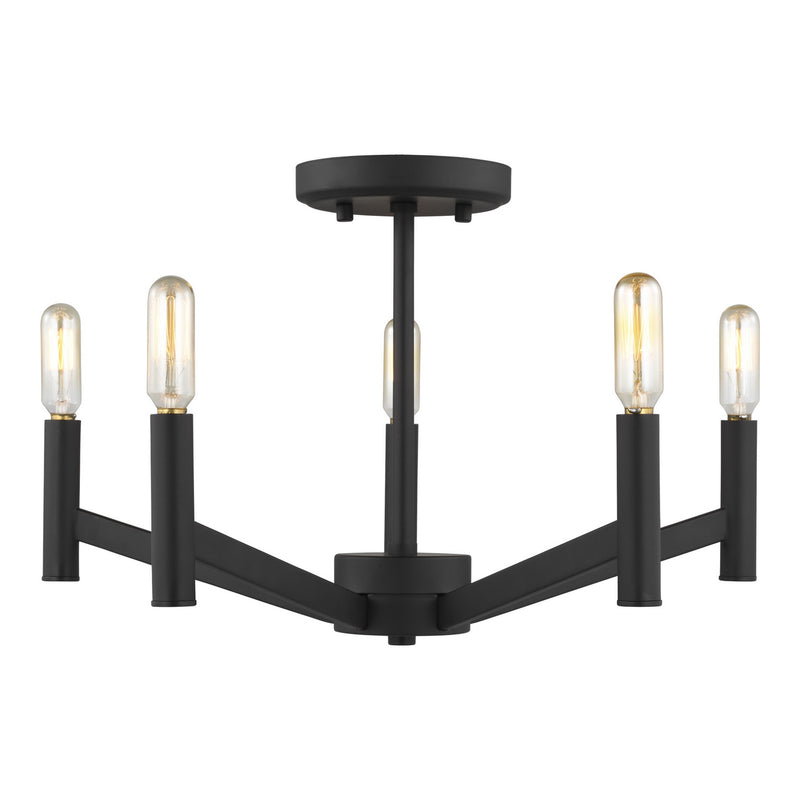 Visual Comfort Studio 7724305EN-112 Vector Five Light Semi-Flush Mount, Midnight Black Main Image.jpg