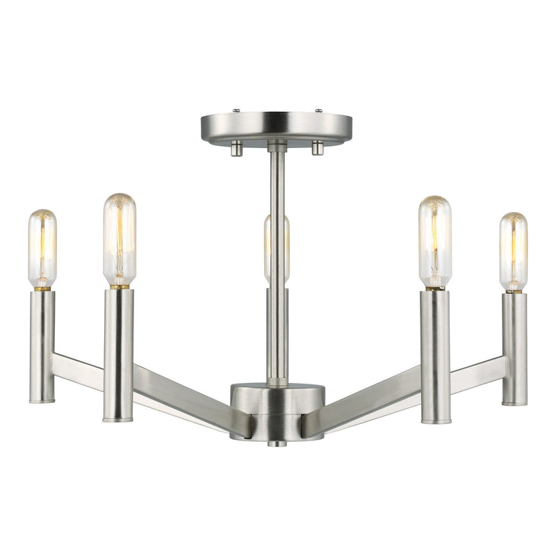 Visual Comfort Studio 7724305EN-962 Vector Five Light Semi-Flush Mount, Brushed Nickel Main Image.jpg