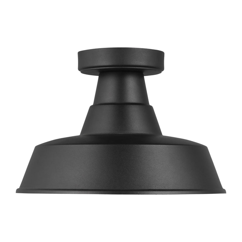 Visual Comfort Studio 7837401-12 Barn Light One Light Outdoor Flush Mount, Black Main Image.jpg