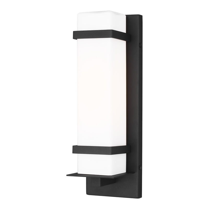 Generation Lighting 8520701-12 Alban One Light Outdoor Wall Lantern, Black Main Image.jpg