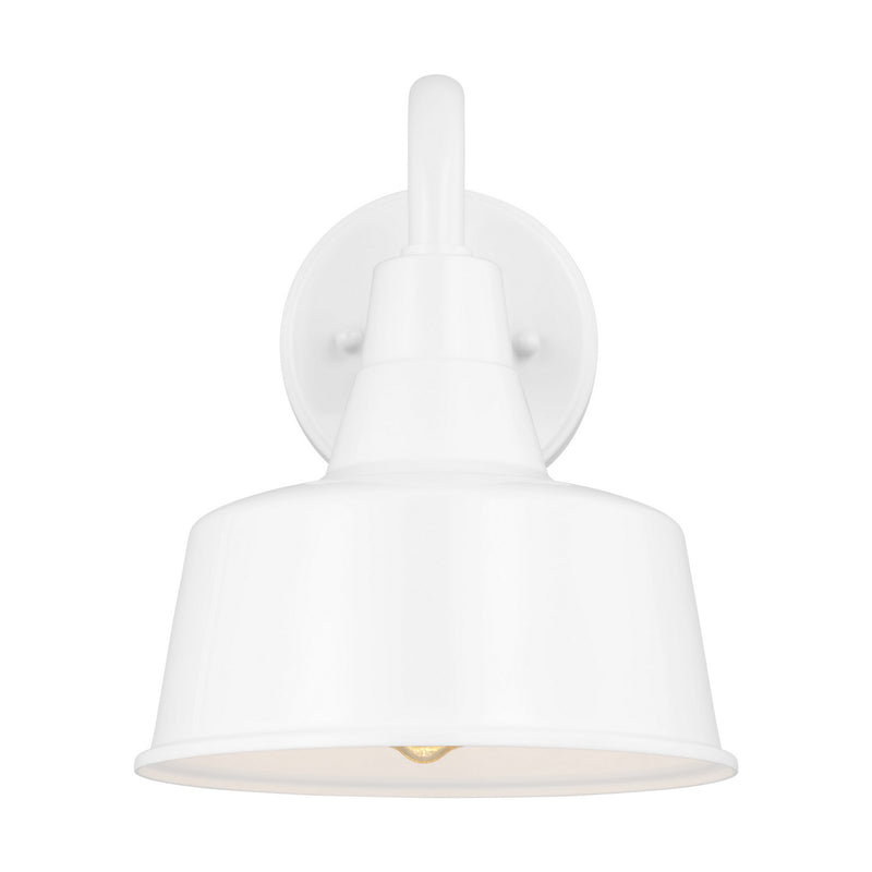 Visual Comfort Studio 8537401EN3-15 Barn Light One Light Outdoor Wall Lantern, White Main Image.jpg