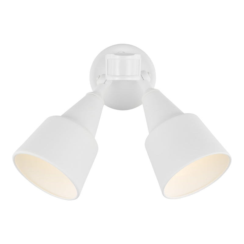 Generation Lighting 8560702PM-15 Flood Light Two Light Flood with Photo and Motion Sensor, White Main Image.jpg