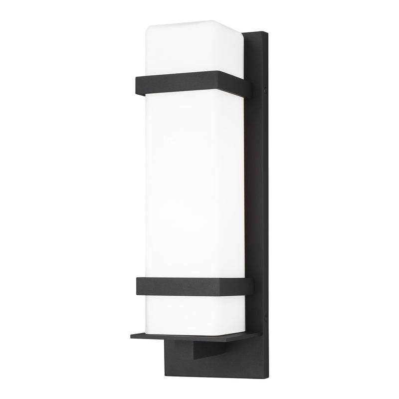Generation Lighting 8620701EN3-12 Alban One Light Outdoor Wall Lantern, Black Main Image.jpg