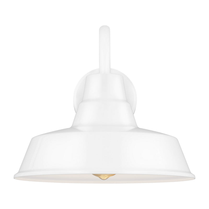 Visual Comfort Studio 8637401EN3-15 Barn Light One Light Outdoor Wall Lantern, White Main Image.jpg