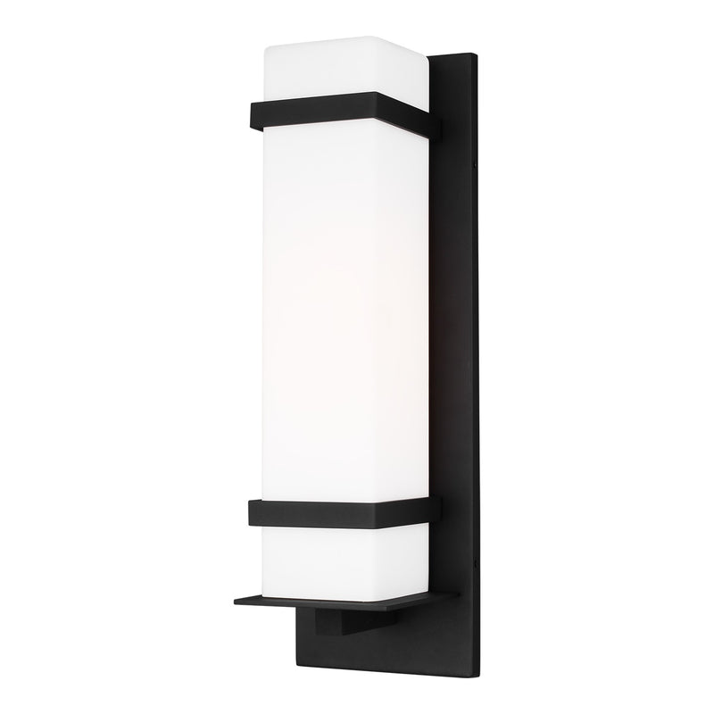 Generation Lighting 8720701EN3-12 Alban One Light Outdoor Wall Lantern, Black Main Image.jpg