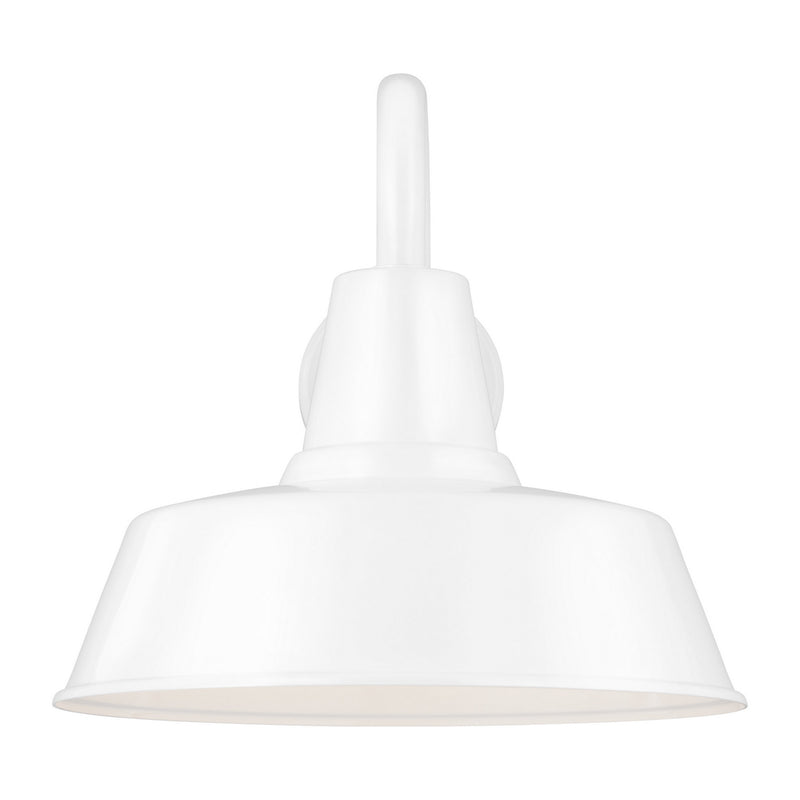 Visual Comfort Studio 8737401EN3-15 Barn Light One Light Outdoor Wall Lantern, White Main Image.jpg