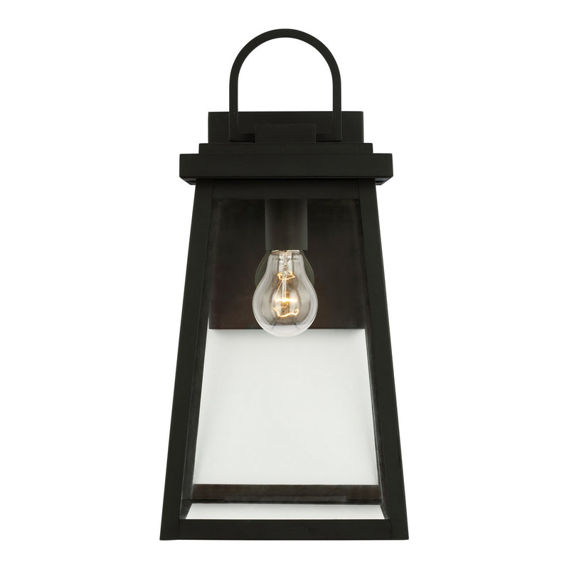 Visual Comfort Studio 8748401-12 Founders One Light Outdoor Wall Lantern, Black Main Image.jpg