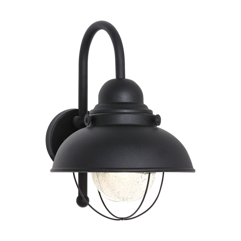 Generation Lighting 8871EN3-12 Sebring One Light Outdoor Wall Lantern, Black Main Image.jpg