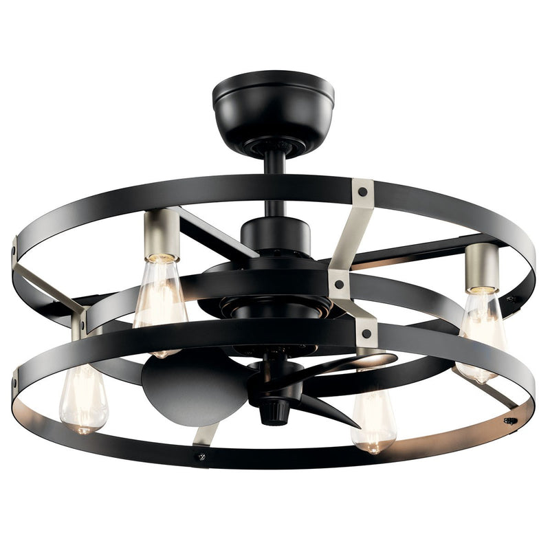Kichler 300040SBK 25"Ceiling Fan, Satin Black
