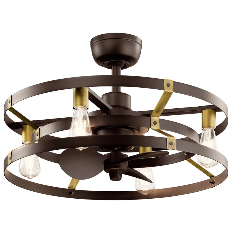 Kichler 300040SNB 25"Ceiling Fan, Satin Natural Bronze