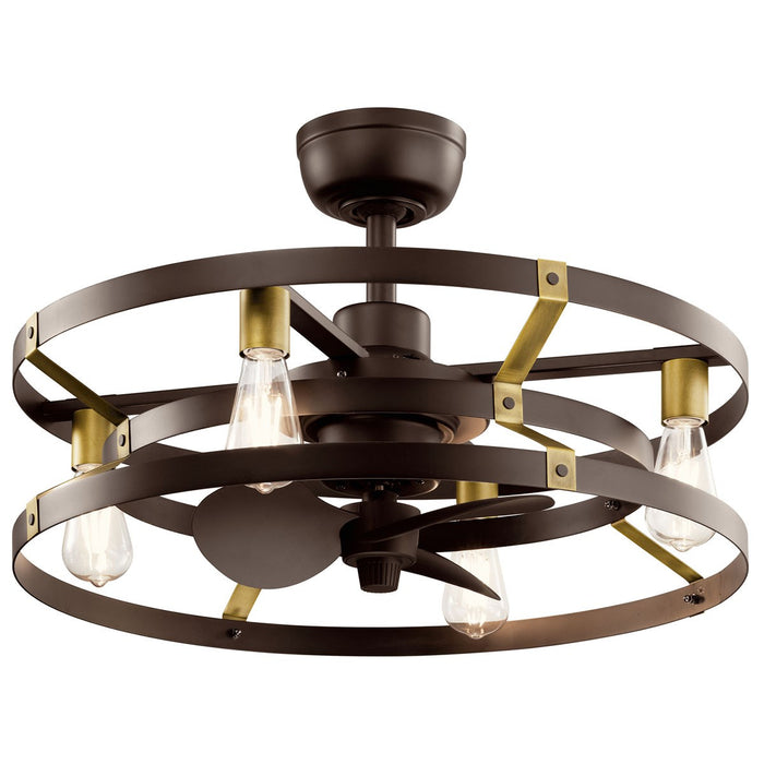 Kichler 300040SNB Cavelli 13" Ceiling Fan, Satin Natural Bronze Main Image.jpg