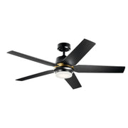 Kichler 300059SBK 52"Ceiling Fan, Satin Black