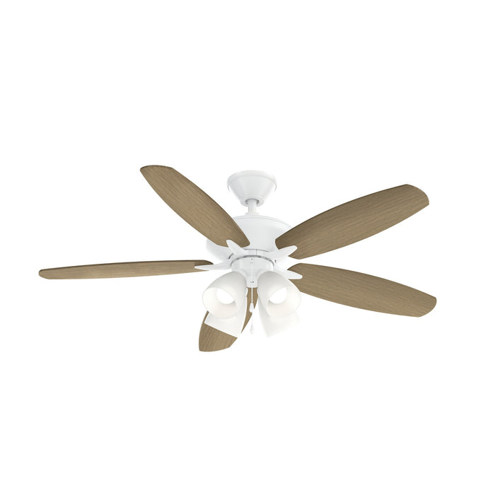 Kichler 330162MWH 52"Ceiling Fan, Matte White (3)