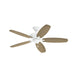 Kichler 330164MWH 52"Ceiling Fan, Matte White (4)