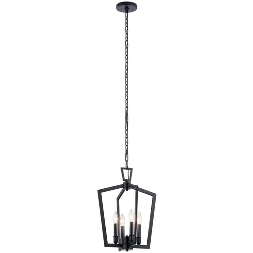 Kichler 43498BK Four Light Pendant, Black