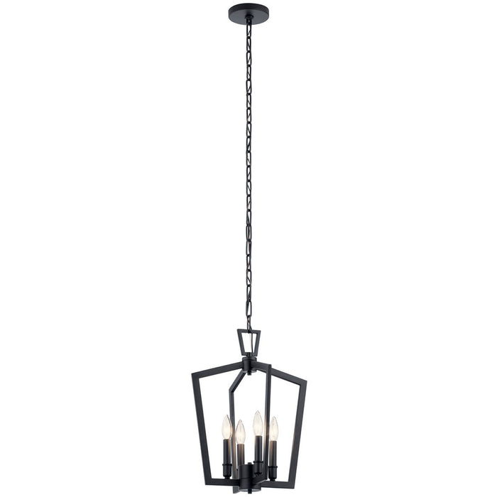 Kichler 43498BK Four Light Pendant, Black