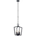Kichler 43498BK Four Light Pendant, Black