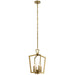 Kichler 43498NBR Four Light Pendant, Natural Brass