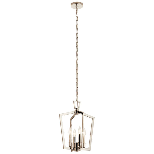 Kichler 43498PN Four Light Pendant, Polished Nickel