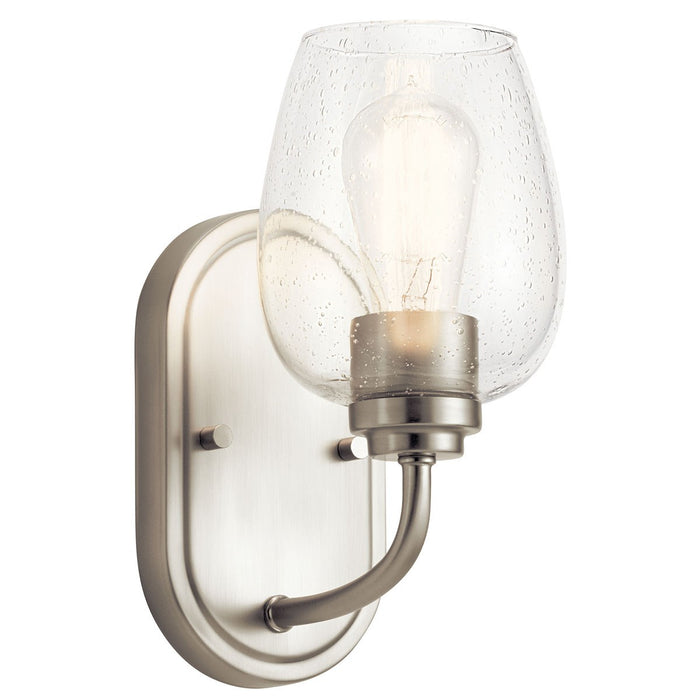 Kichler 44381NICS Valserrano One Light Wall Sconce, Brushed Nickel Main Image.jpg