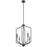 Kichler 52351BK Four Light Foyer Pendant, Black
