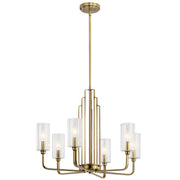 Kichler 52411BNB Six Light Chandelier, Brushed Natural Brass