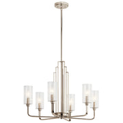 Kichler 52411PN Six Light Chandelier, Polished Nickel